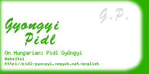 gyongyi pidl business card