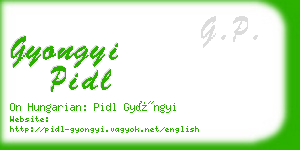 gyongyi pidl business card